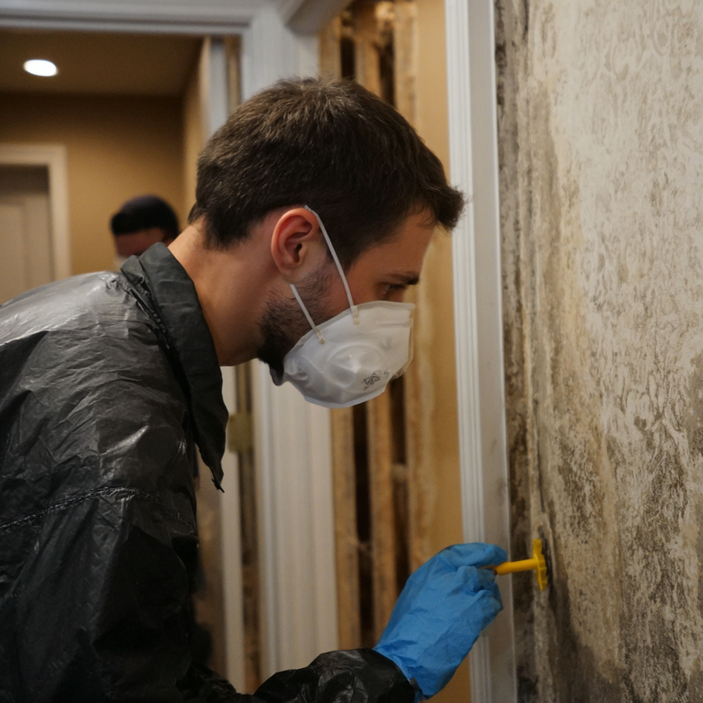 Large area affected by mold contamination