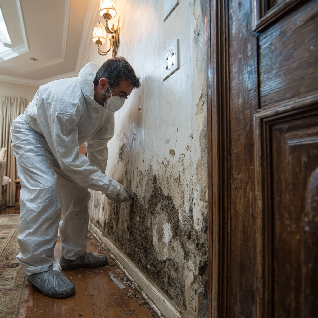Safety protocols during mold removal